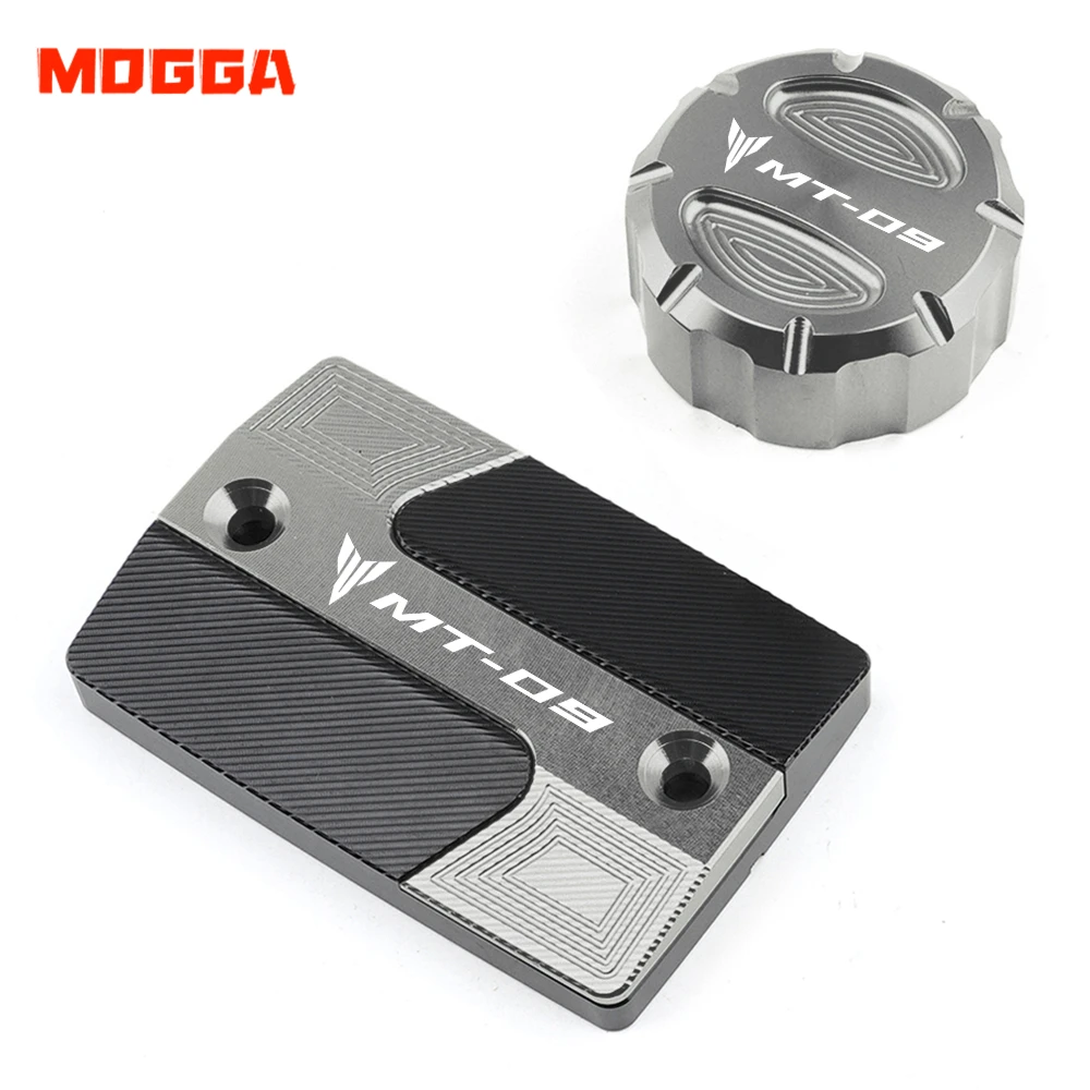 

For Yamaha MT-09 MT09 FZ09 2014-2024 Motorcycles CNC Accessories Front & Rear Brake Clutch Fluid Reservoir Covers Cap With Logo