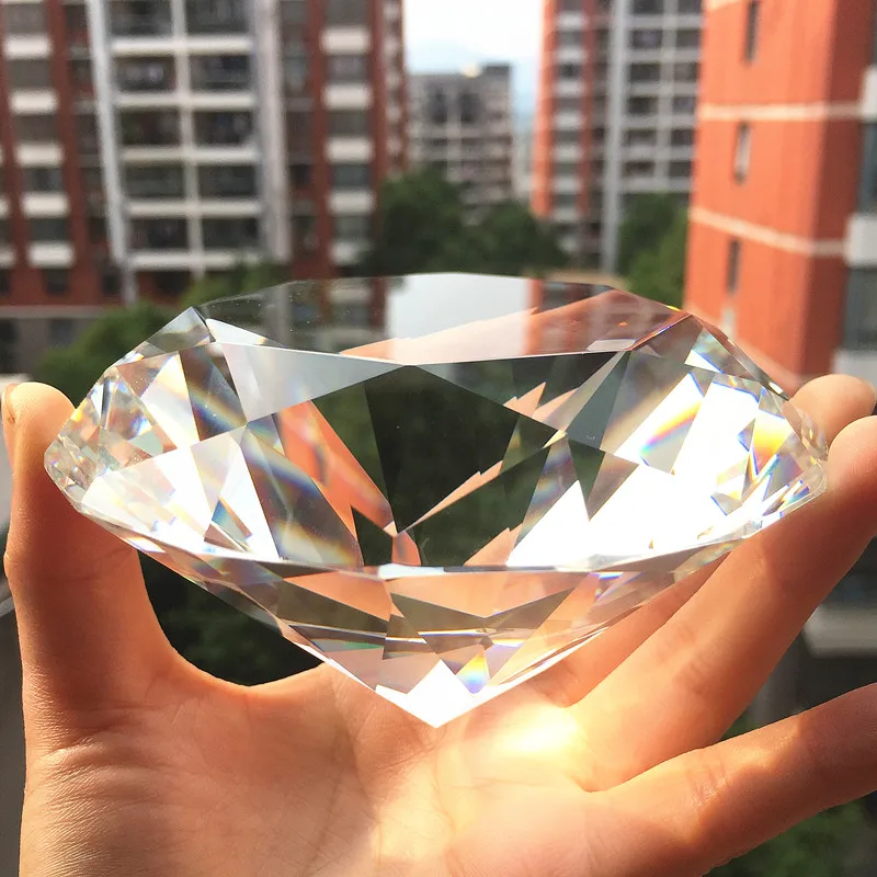 Free Shipping, 120mm Shining Crystal Glass Diamond Paper weight, Gorgeus Crystal Wedding Decoration,Wedding Valentine gifts