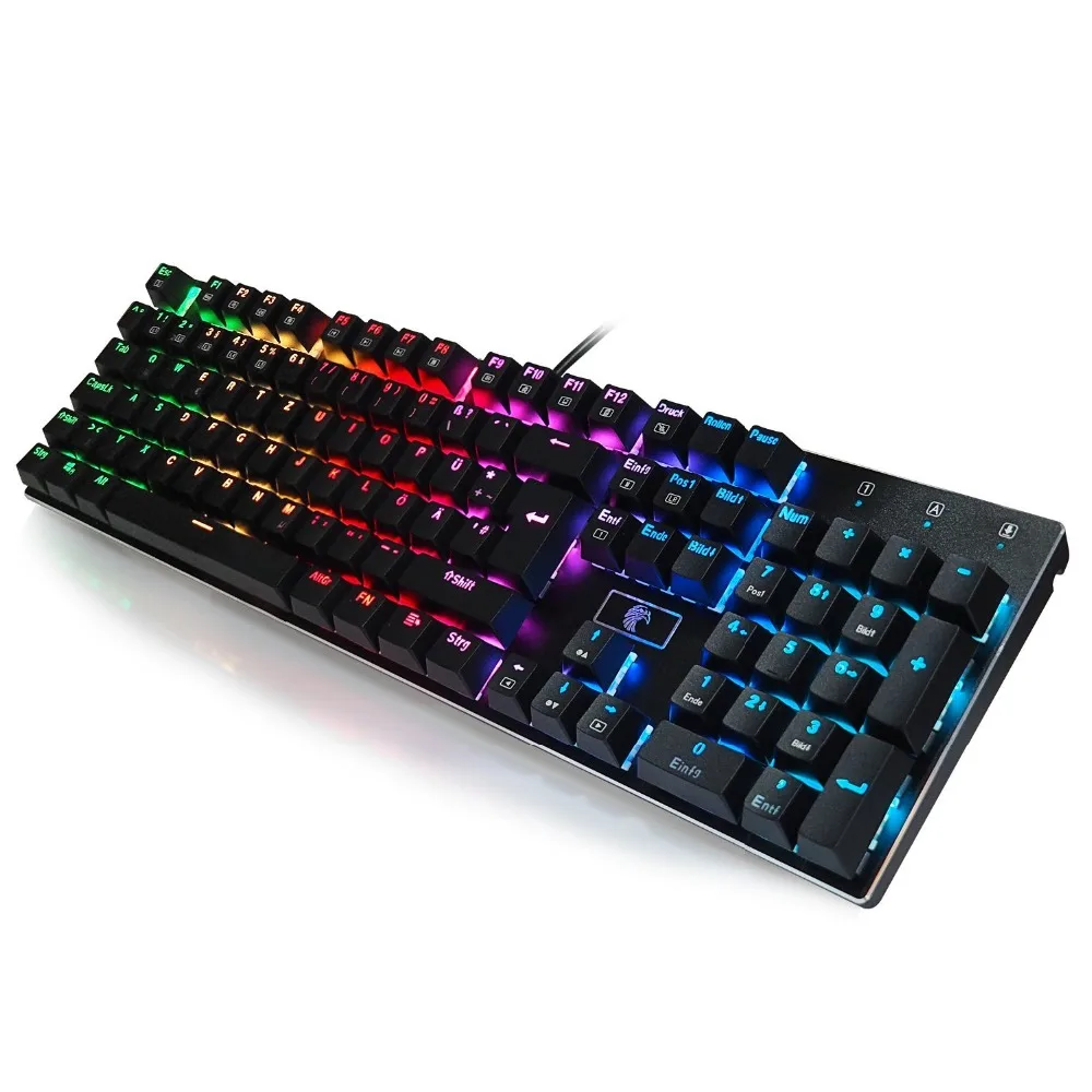 

Z-88 RGB Mechanical Gaming Keyboard RGB Backlit Blue Switch - Tactile Clicky Water Resistant 104 Keys Anti-Ghosting for Mac PC