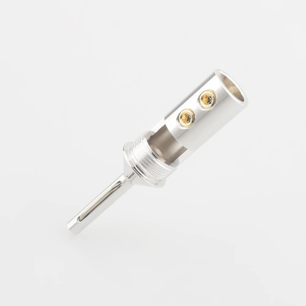 Viborg VB402R Pure Copper Rhodium plated Banana connector Pure Copper Hi end banana plug for Speaker cable