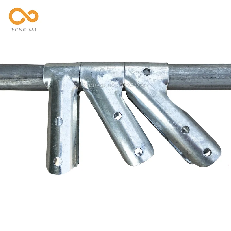 Greenhouse Steel Pipe Connector, Frame Fixing Accessories For Breeding Greenhouse, 45°/60°/90° T-shaped Pipe Connecting Clamp