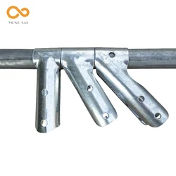 Greenhouse Steel Pipe Connector, Frame Fixing Accessories For Breeding Greenhouse, 45°/60°/90° T-shaped Pipe Connecting Clamp