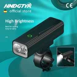 Bicycle Light HKX2 3 in 1 LED Headlight Flashlight USB Rechargeable with Rear Light Taillight 6-12 Hours Bike Light Lantern