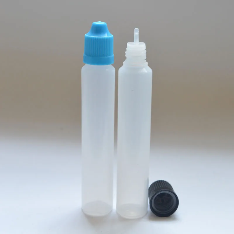 Free shipping 22pcs 30ml Mix Colors Dropper Bottle with Childproof Cap with Long Thin Tip Plastic LDPE