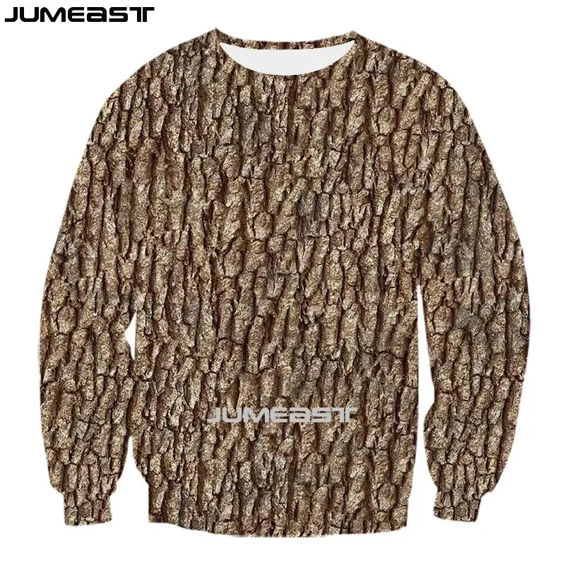 Jumeast Men Women 3D Sweatshirt Bark Oversized Streetwear Harajuku Fashion Long Sleeve T Shirt Spring Autumn Pullover Tops Tees