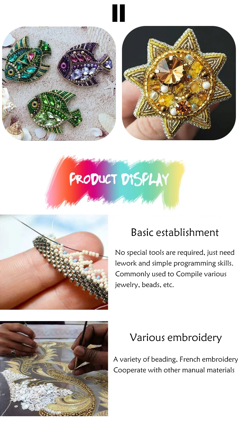 Großhandel 10g/Los Kupfer-Hartdraht für Stickabzeichen, französischer Bullion-Draht, DIY-Handgemachtes Schmuckzubehör – Detail 11