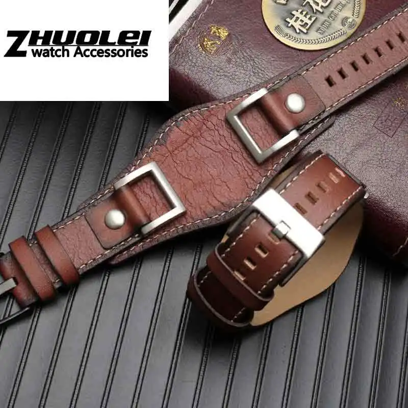 genuine leather For Fossil JR1157 watch band accessories Vintage style strap with high quantity Stainless steel joint 24mm