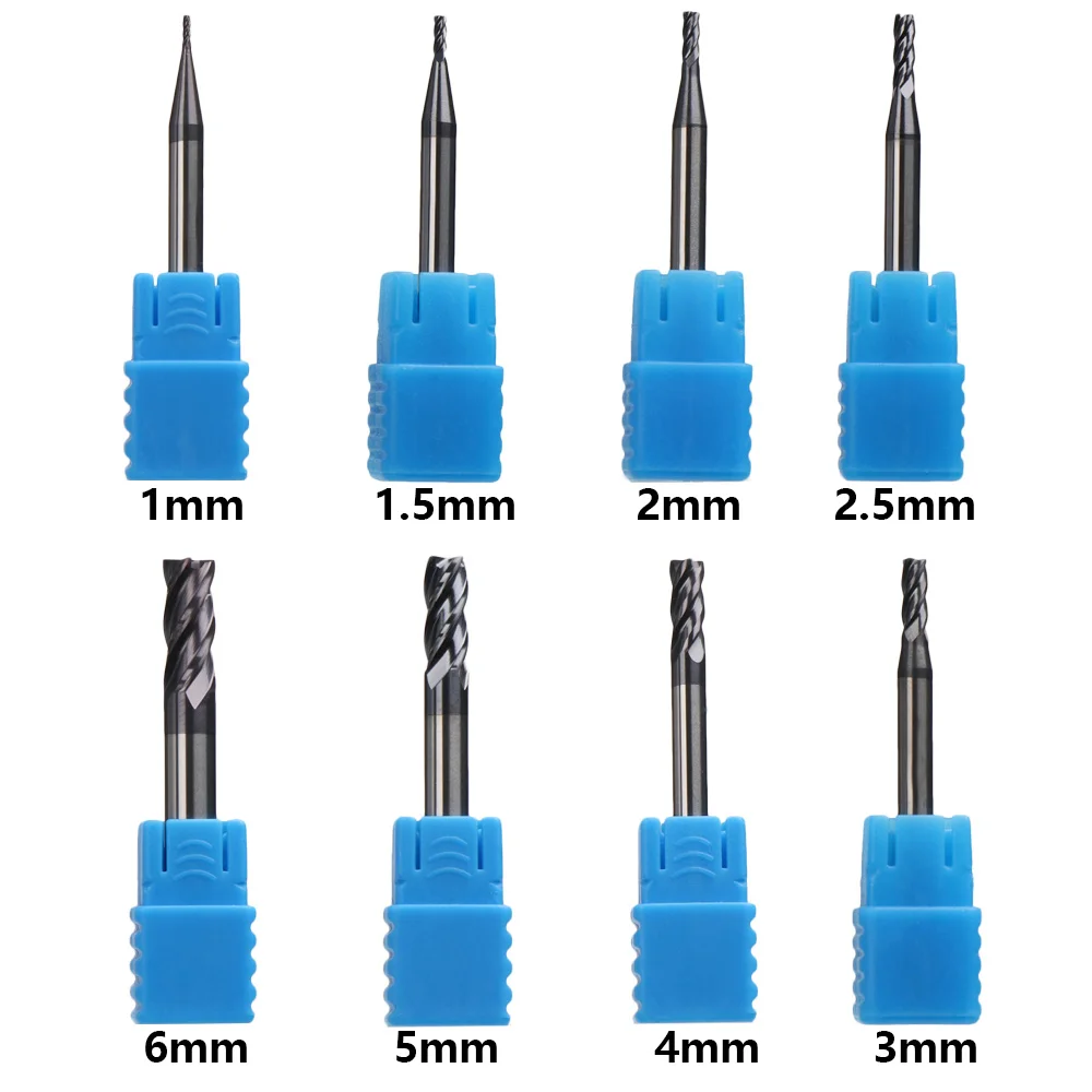 1 PC Endmill Cutting 4 Flute Mill 1/1.5/2/2.5/3/4/5/6mm Alloy Carbide Tungsten Steel Milling Cutter End Mill Metal Cutter