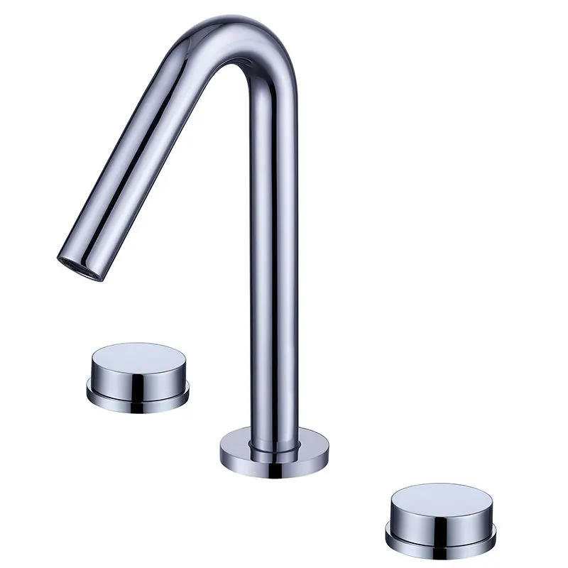 Chrome All brass bathroom sink faucet Simplicity cold hot water basin mixer faucet tap high quality