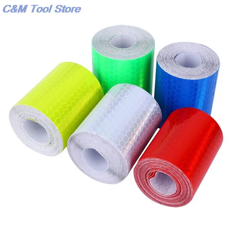 5cm*1m Bike Body Reflective Safety Stickers Reflective Safety Warning Conspicuity Tape Film Sticker Strip Bicycle Accessories