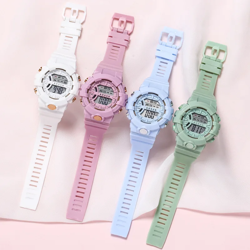 UTHAI CE18 Kids Digital Electronic Sport Children Watch Wristwatch For GIrls Boys Child Teens Student Watches Luminous Gift 2020