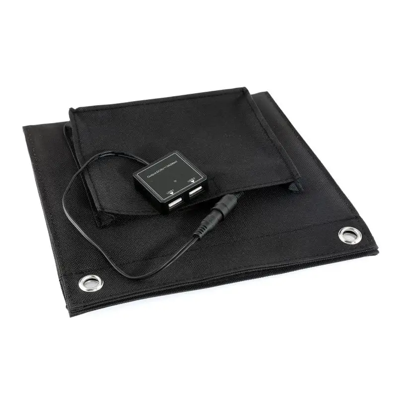 Imagem -05 - Livre Portátil Dobrável Células Solares Carregador Dobrável Painel Solar Carregador Banco de Energia Móvel para Bateria do Telefone Porta Usb 12v 25w ao ar