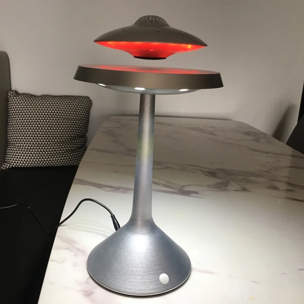 Magnetic Levitation UFO Wireless Portable Bluetooth Speaker with LED Table Lamp For Illumination and Audio Player New Home Decor