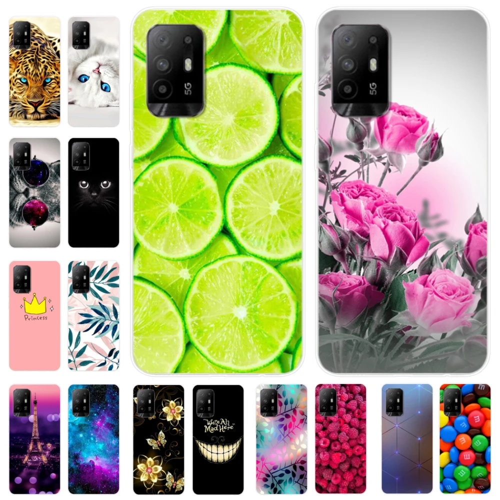 Cover For Oppo Reno5 Z Case Flower Animal Cover Silicone Case for OPPO Reno 5Z Reno 5 Z 5G 6.43'' Cover Bumper Phone Case Coque