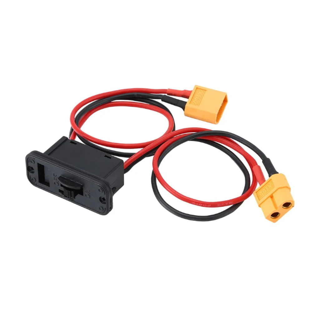 FUSE MODEL RC  Heavy Duty High Current Battery Harness XT60 Deans EC3 JR Connector On/Off Power Switch with Charging Socket