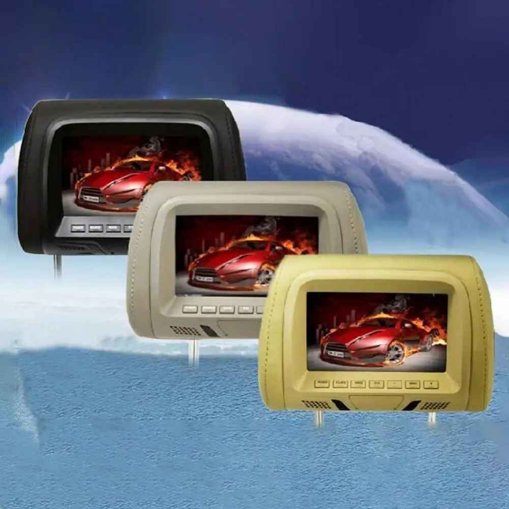 Headrest Monitor Easy Installation LCD Screen Headrest Monitor Universal Video Display 7 Inch Car Multimedia Player