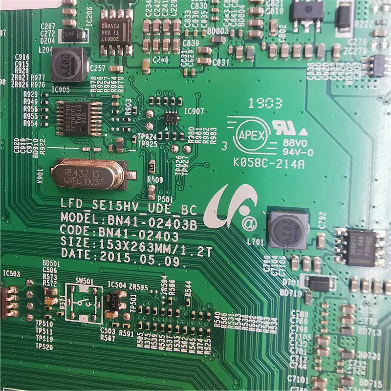 테스트 메인 보드 LFD_SE15HV_UDE_BC BN41-02403B 마더 보드 55 인치 LH55UHFHLBB/XF LH55UDEHLBB/EN