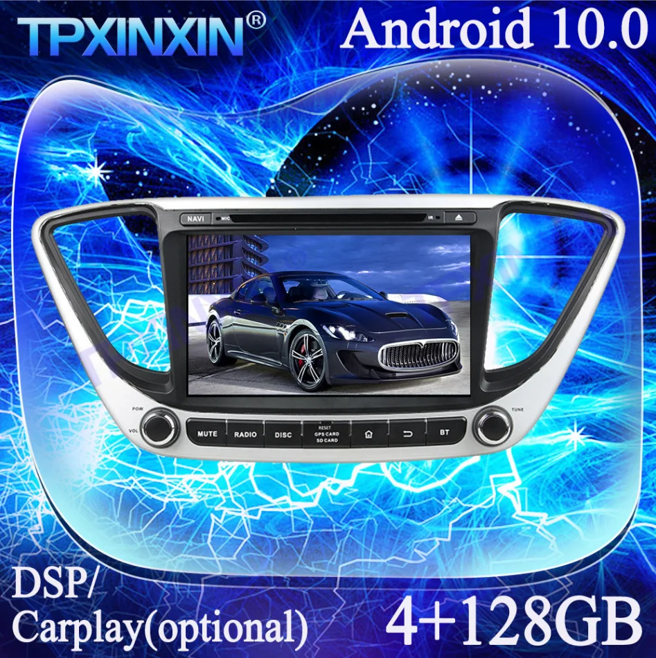 PX6 Android 13.0 Carplay For Hyundai Verna 2016-2019 4G+128G Multimedia Player Tape Recorder GPS Navi Auto Radio Head Unit DSP