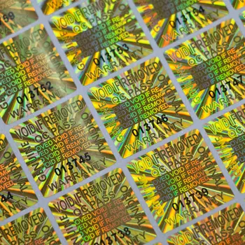 20x20毫米金色貼紙,保固失效貼紙,防篡改安全封條,全息貼紙,序號的黏性標籤 8 最佳銷售 勞力士貼紙 - №4