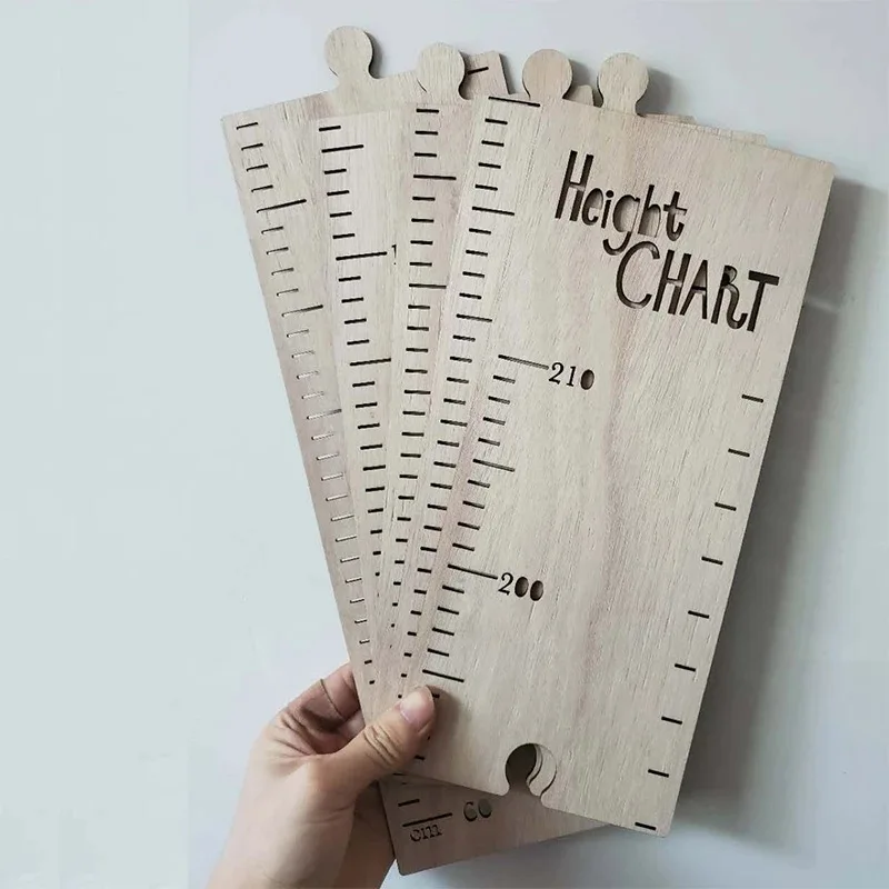 Wooden Ruler Growth Height Chart Ruler for Measurement for Kids