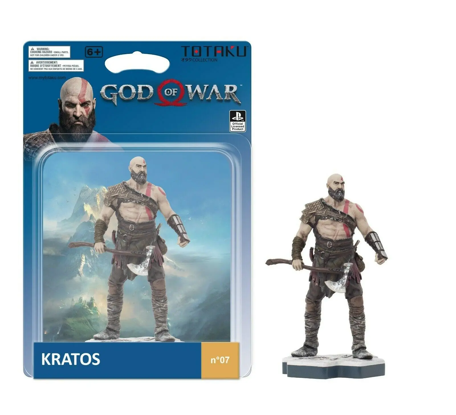 Estatua exclusiva de Totaku KRATOS GOD OF WAR, primera edición de juegos EB, estatuilla de 10 cm