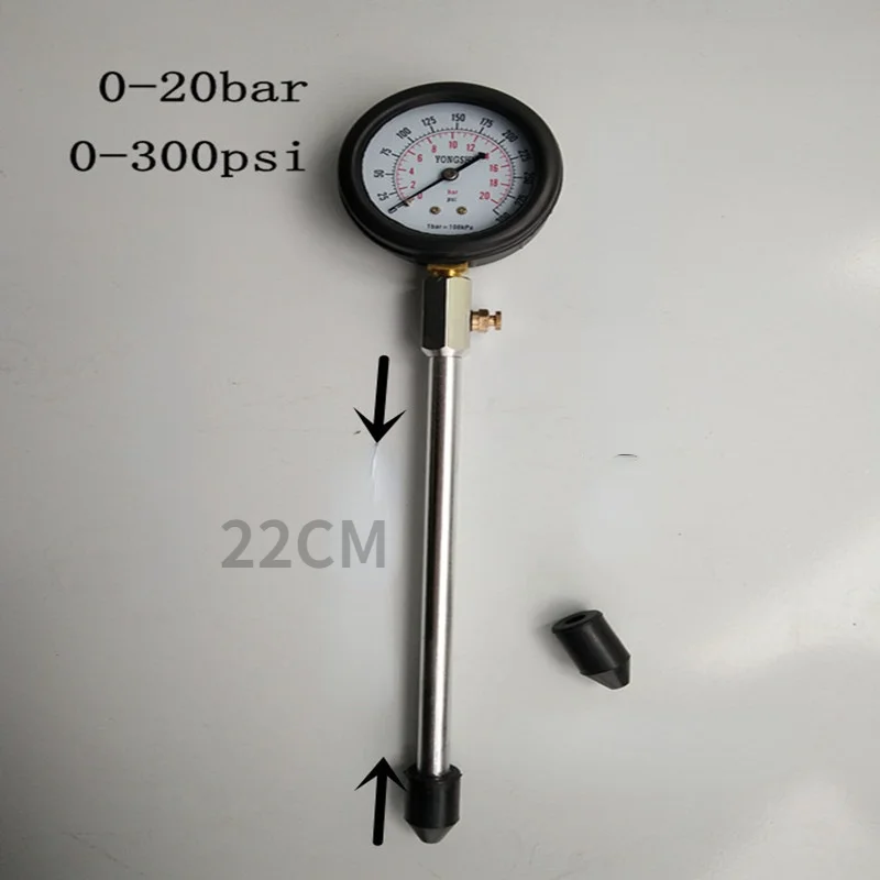 Automobile Motorcycle Engine Cylinder Pressure Gauge 0-300PSI