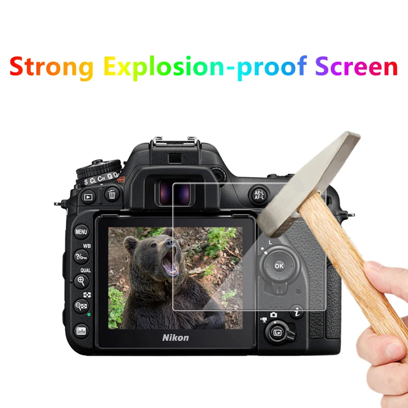 D750 D780 D7500 Pellicola protettiva in vetro per fotocamera Durezza 9H Vetro temperato Protezione schermo ultra sottile per fotocamera Nikon D7200 D7100