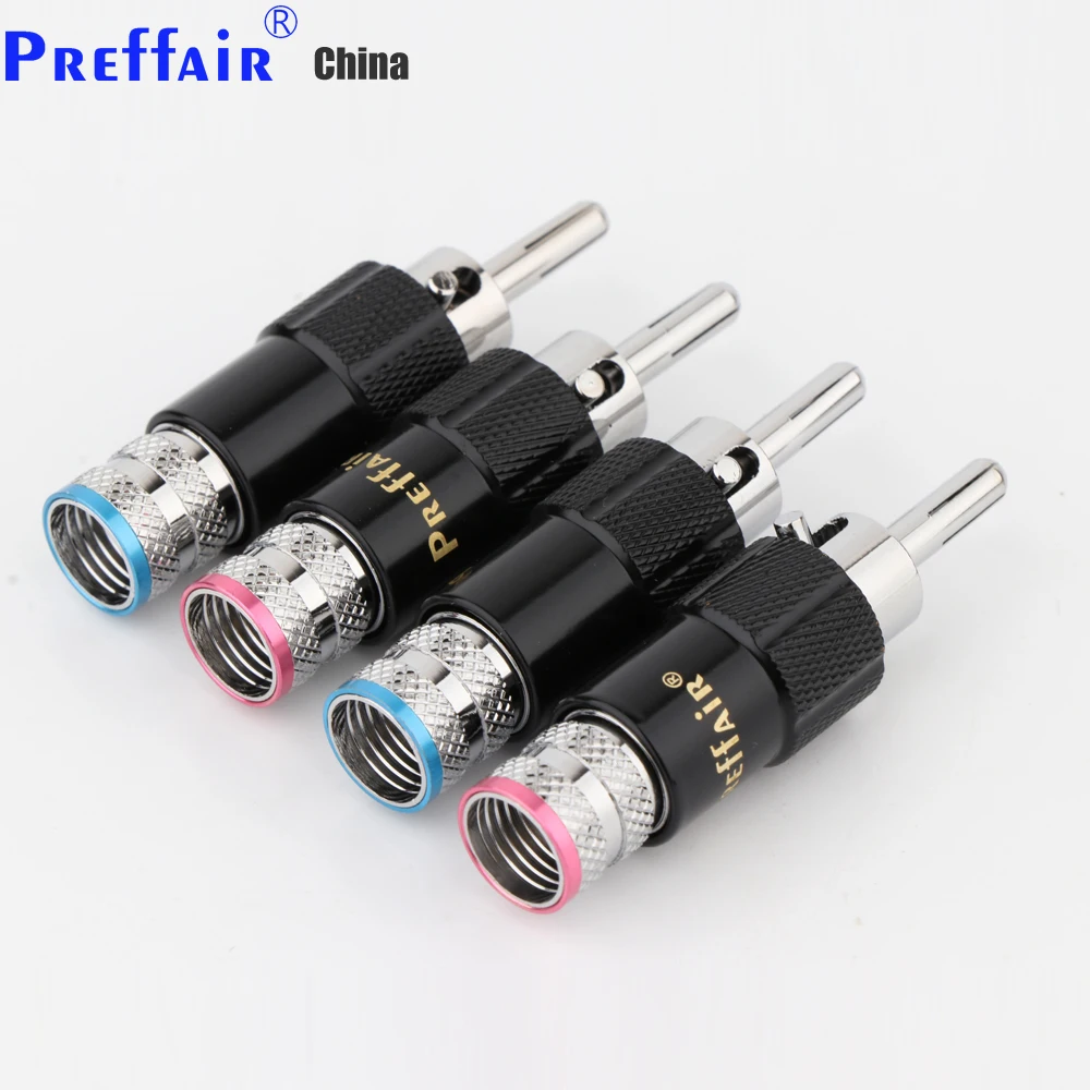 Preffair Bananenstecker mit Selbstverriegelung, Lautsprecherkabel-Bananenstecker mit Schraubverriegelung, Verstärker-Anschluss, HIFI DIY-Buchse – Detail 13