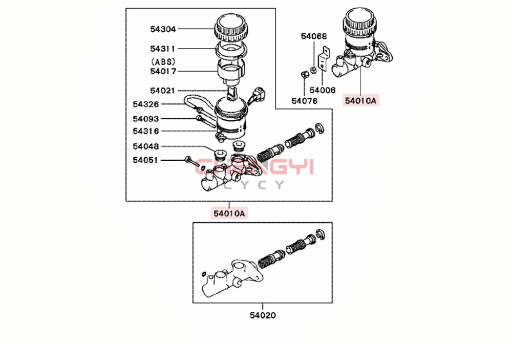 Brake Master Cylinder Assembly For Mitsubishi Pajero Montero Shogun I II Pickup Triton L200 V31 V32 V33 V43 V45 MB534481