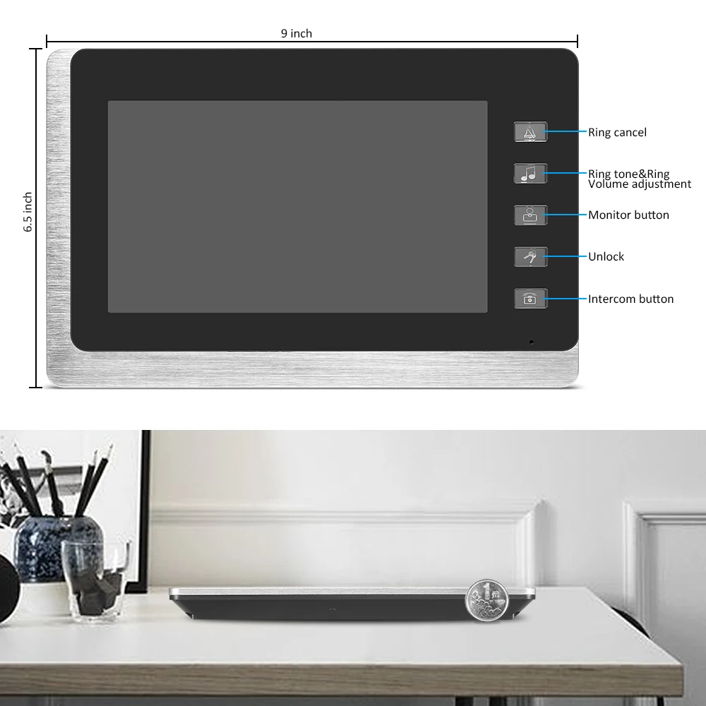 Video Door Intercom Entry System Kit WOLILIWO Wired Video Doorbell Phone Rainproof Call Panel IR Camera for Home Security