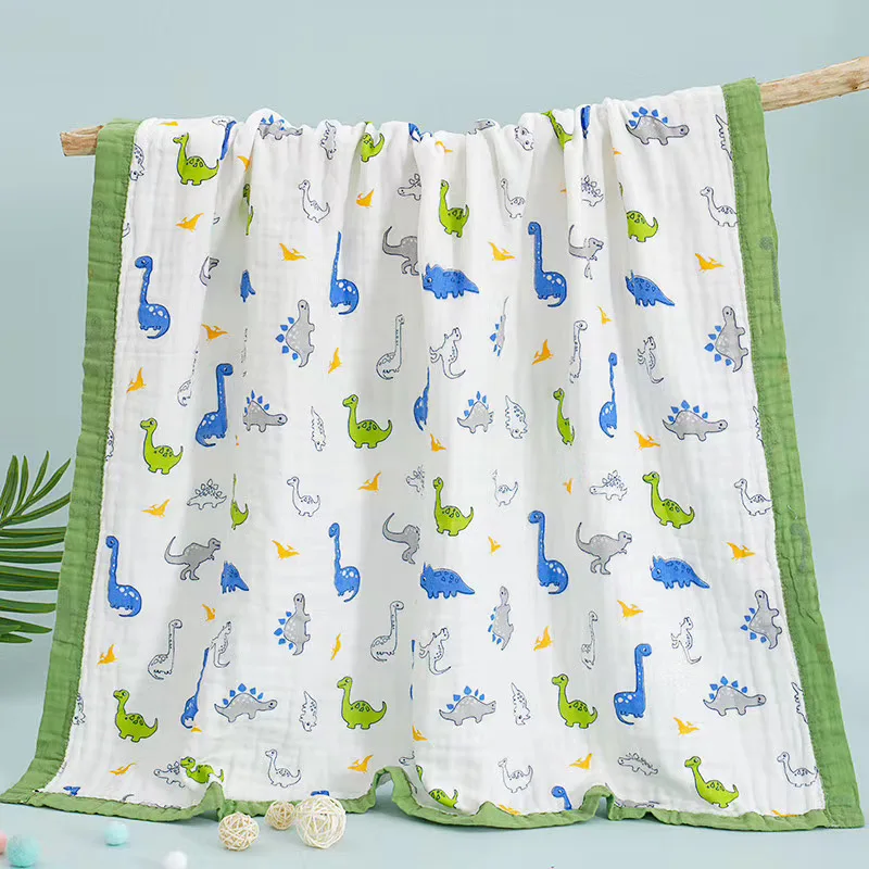 110X110Cm 120X150Cm 6 Lớp Muslin Bé Trai Cô Gái Trẻ Em Trẻ Em Ngủ Chăn Đầm Tắm 100% Cotton Sơ Sinh Bọc Chăn Cho Bé