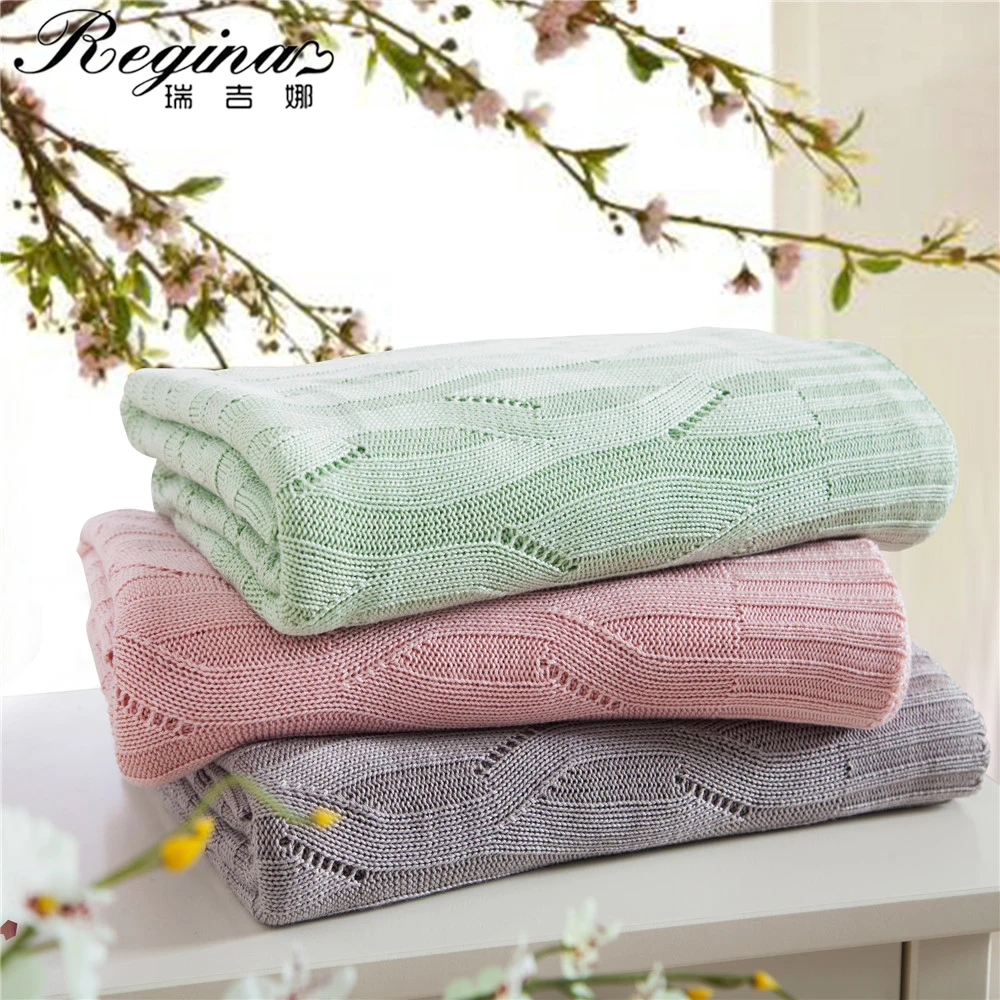 Imagem -03 - Regina Summer Cooling Bamboo Knitted Blanket ar Condicionado Sofá do Quarto Nap Queen Cama de Casal Consolador Quilt Colcha Cobertores