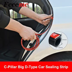 C-Pillar Car Door Noise Insulation Sealing Strip Rubber Dustproof Waterproof Big D Type Sealing Strip General Auto Parts Sticker