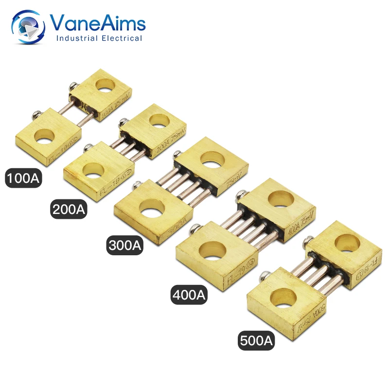 DC Shunt FL-19 Shunt 100A 200A 300A 400A 500A 600A 75mV Welding Machine Brass Resistor  For Current Analogue Panel Meter