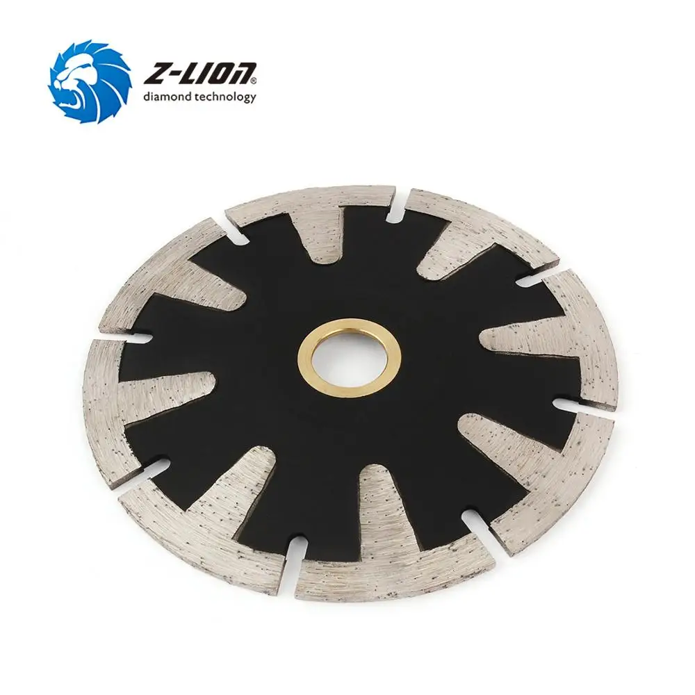 Z-LION 115mm Diamond Curved Saw Blade T Segment Cutting Disc Granite Marble Concrete Wet Dry Cutting Wheel Arbor 22.23 Or 16mm