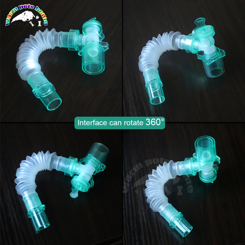 10pcs Disposable Anesthesia Breathing Circuit Thread Extension Tube Retractable Suction Tube L-shaped Rotary Joint