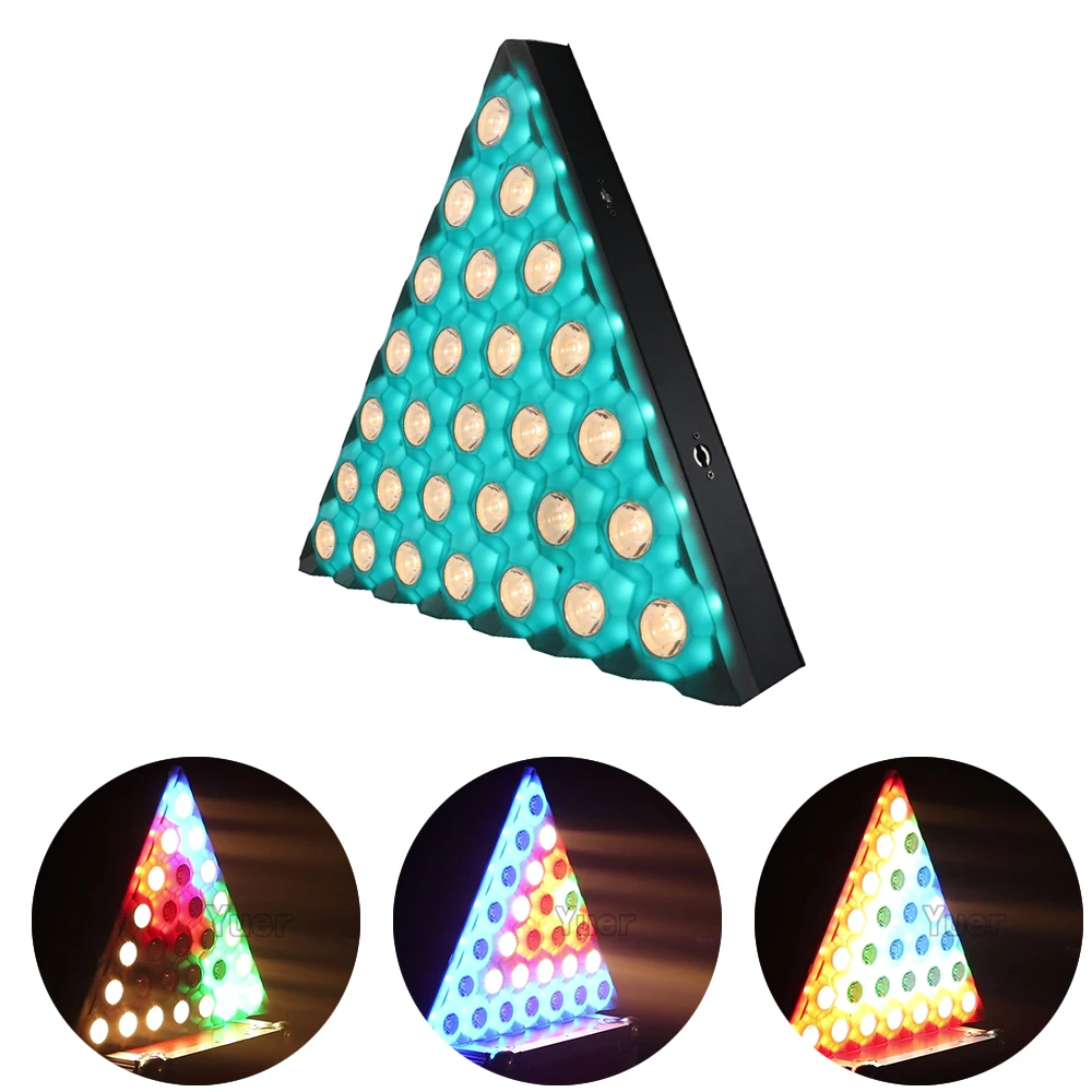 

LED Triangle Matrix 28x5W RGB 3IN1 DMX Stage Effect Lighting DJ Controller Music Strobe Disco Home Party Concert Ball Hall Bar