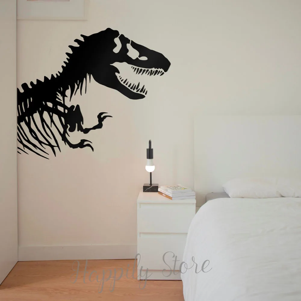 Autocollant Mural en Vinyle avec Modules de Dinosaures, Décoration de Chambre à Coucher pour Garçon, Style T-Rex, P850