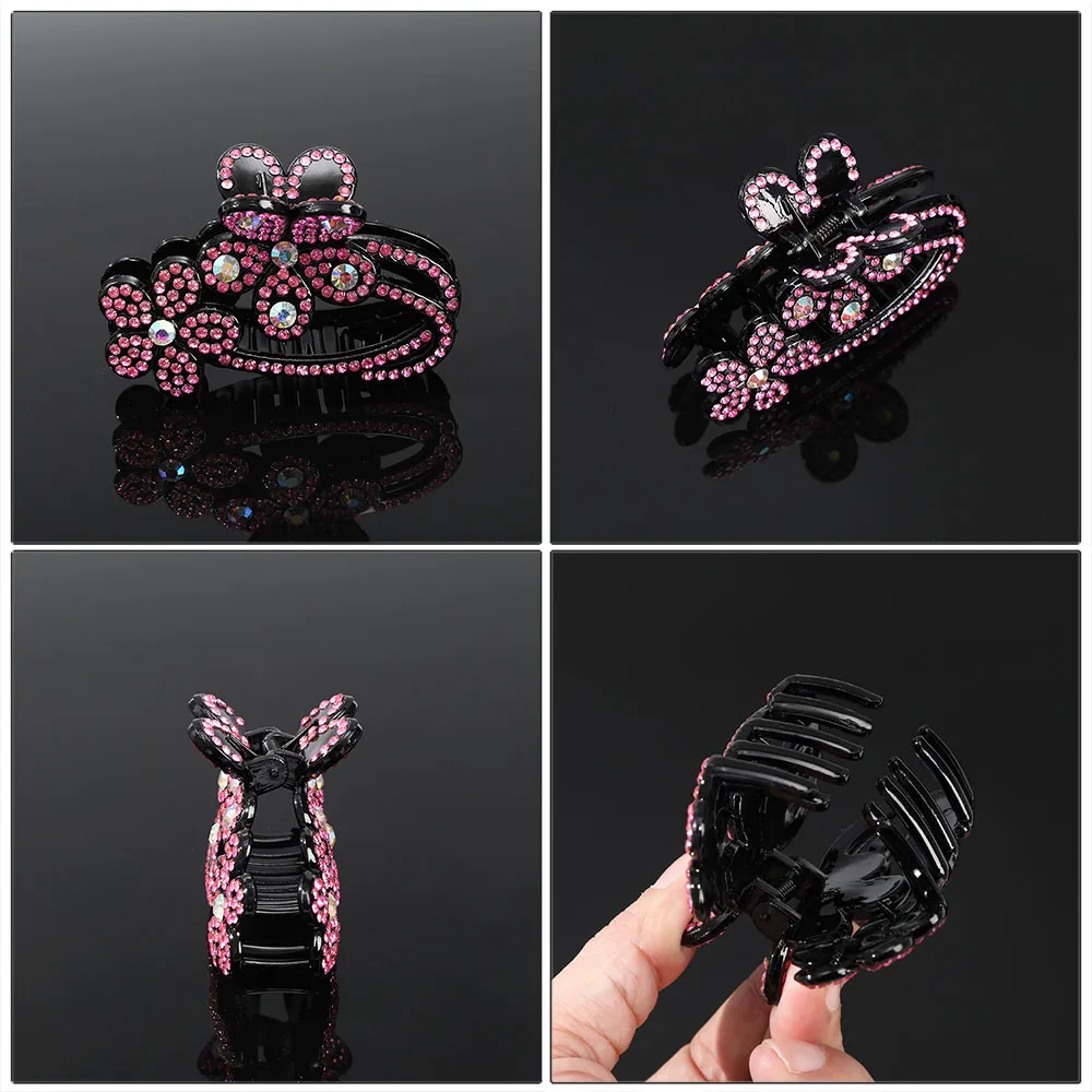 Haimeikang Rhinestone Hair Clip Barrette Crab Clips For Thick Hair Women New Headwear Girls Ponytail Holder Hair Accessories