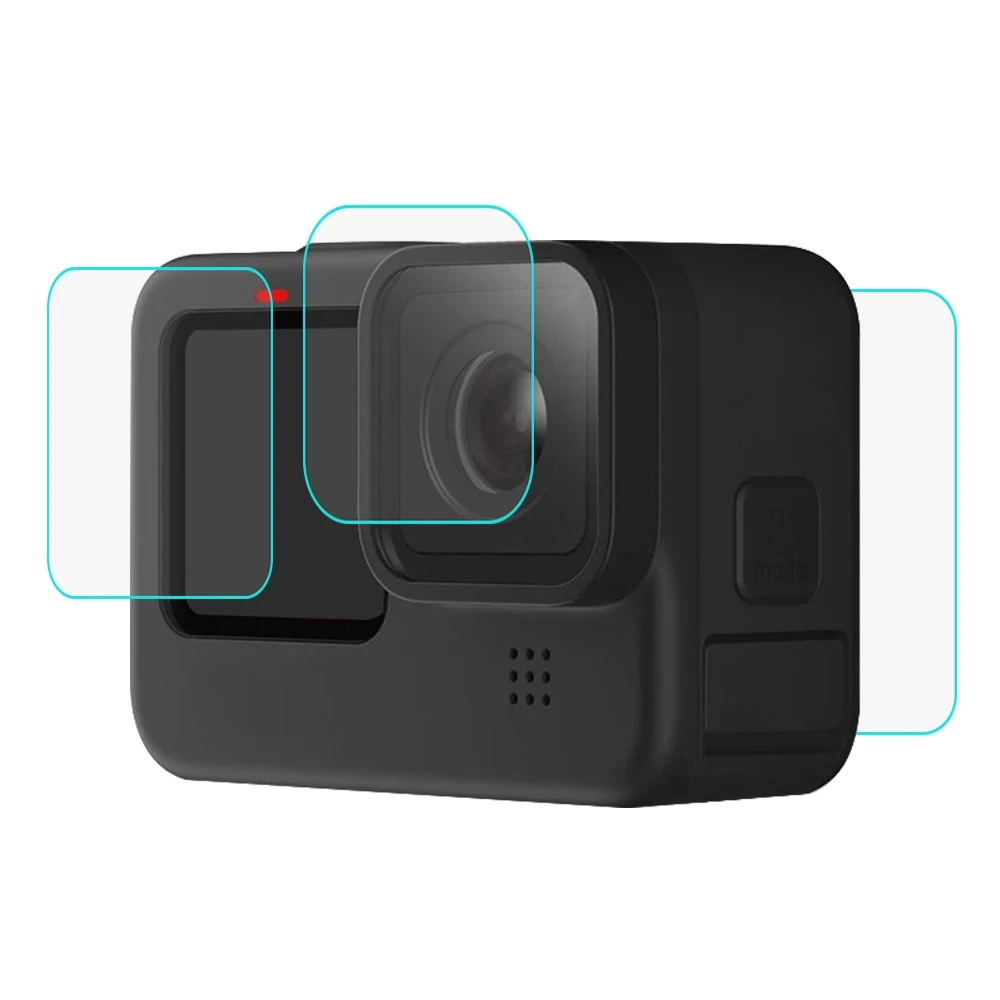 PULUZ Camera Screen Protector For GoPro HERO9 Black Lens + LCD Display Tempered Glass Film For GoPro HERO 9 Black Accessories