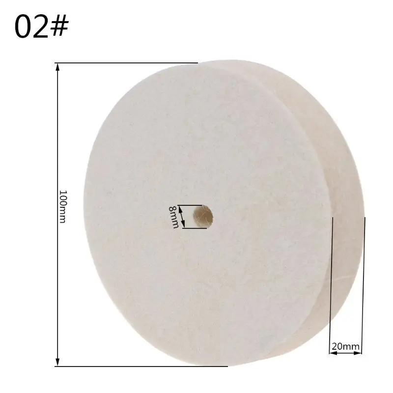 2022 새로운 2/4 인치 연마 버핑 연마 울 펠트 휠 폴리 셔 연마 디스크 패드 벤치 그라인더 로타리 도구