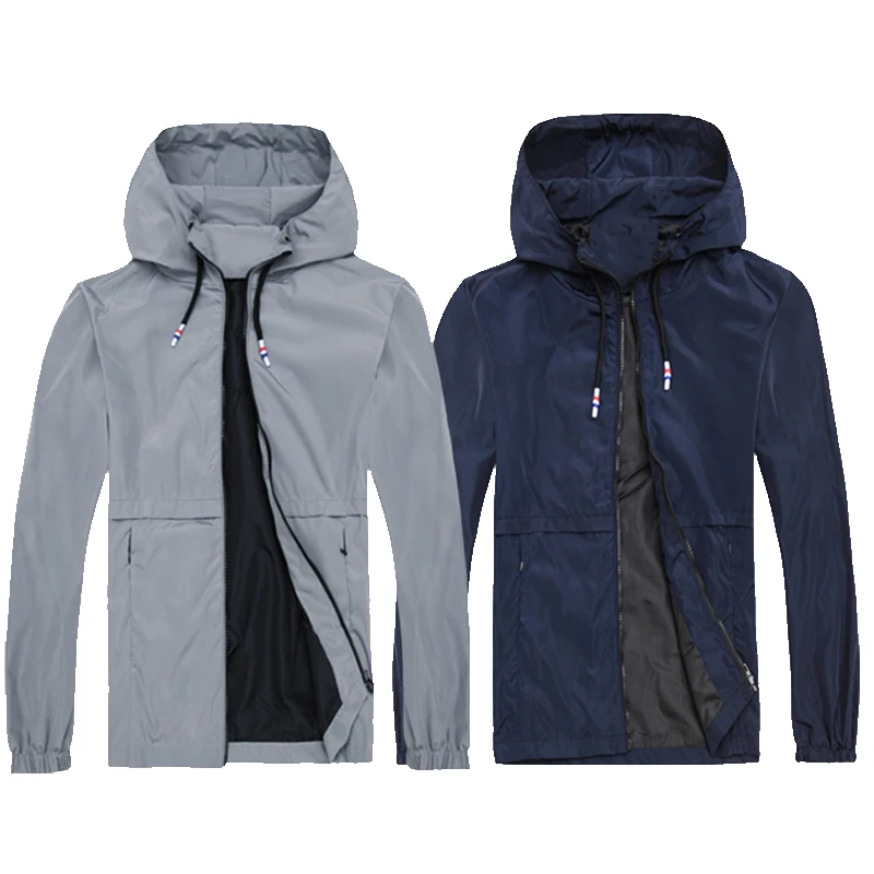 New  Men Clothing Men Quick-drying Thin New Softshell Jacket Men Jacket Zip Up Hoodie Coat Men Fashion Windbreaker Jacket