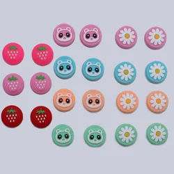 Strawberry Flower Thumb Stick Grip Cap Joystick Cover For Nintendo Switch Oled Lite Joy-Con Controller Silicone Thumbstick Case