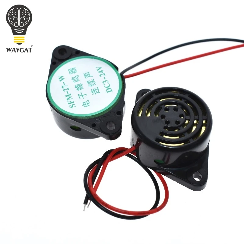 WAVGAT 95DB Alarm High-decibel DC 3-24V 12V Electronic Buzzer Beep Alarm Intermittent Continuous Beep for Arduino Car Van SFM-27 image 4