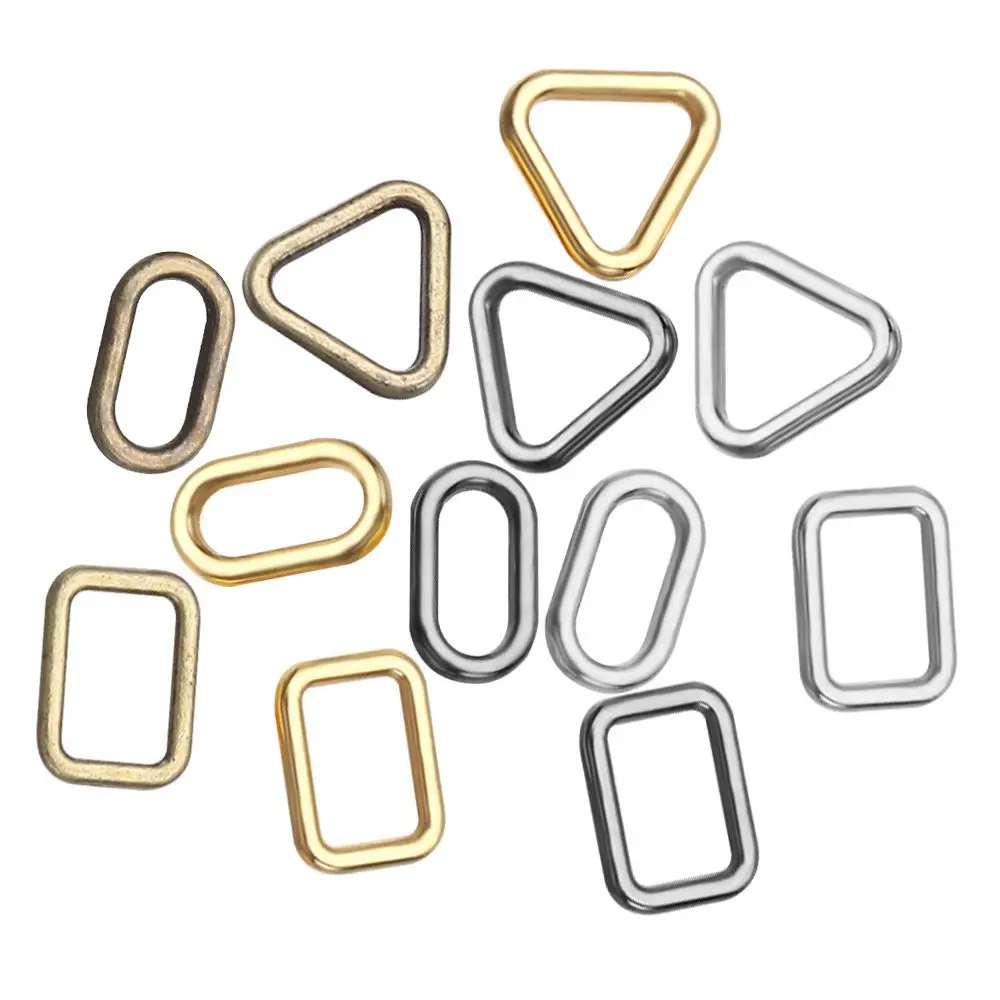 20Pcs Newest 4mm Doll Bag Buckle Mini Ultra-small Square/Triangle Buttons Tri-glide Luggage Hardware Diy Dolls Bag Accessories