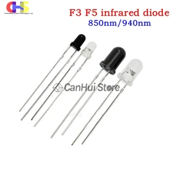 20PCS 3MM 5MM 850nm / 940nm Infrared emitter and IR Receiver Diodes F3 F5 Photodiode LED Flame sensor For arduino