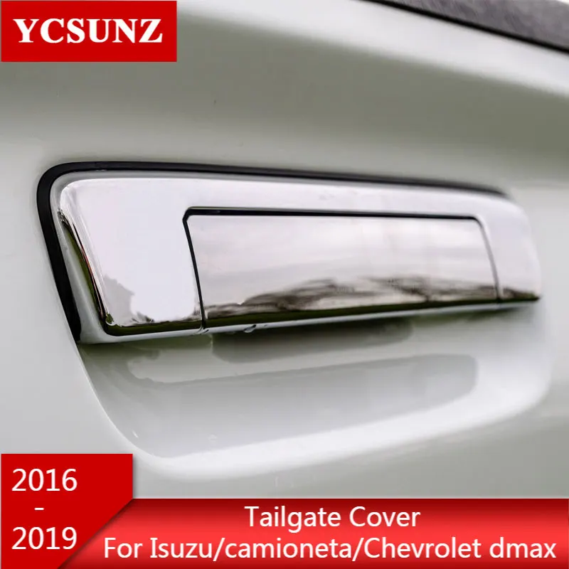 ABS tailgate cover rear handle covers for Isuzu d-max camioneta chevrolet dmax 2016 2017 2018 2019 accessories YCSUNZ