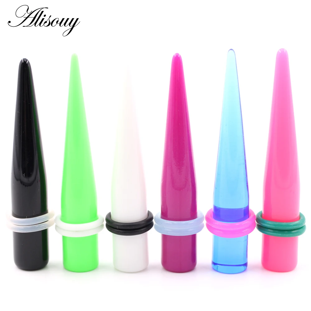 Alisouy 100pcs Rubber Silicone Seal Circle O-Rings Switch Dampeners Industrial Crafts DIY Jewelry For Ear Taper Expander Tunnels
