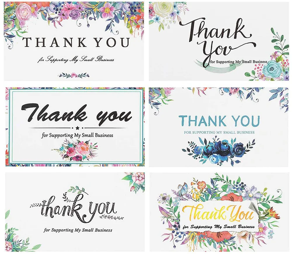 

50Pcs/Pack Thank You Card Labels With Grateful Card For Supporting My Small Business Decoration DIY Gift wrapping card