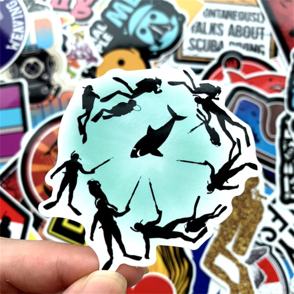 10/30/50PCS Diving Creative Personality Graffiti Sticker Scrapbook Mobile Phone Case Suitcase Scooter Sticker Wholesale